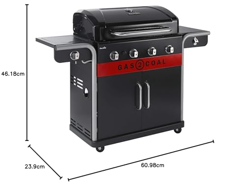 Char-Broil Gas2Coal 2.0 440 Barbacoa Híbrida de 4 Quemadores