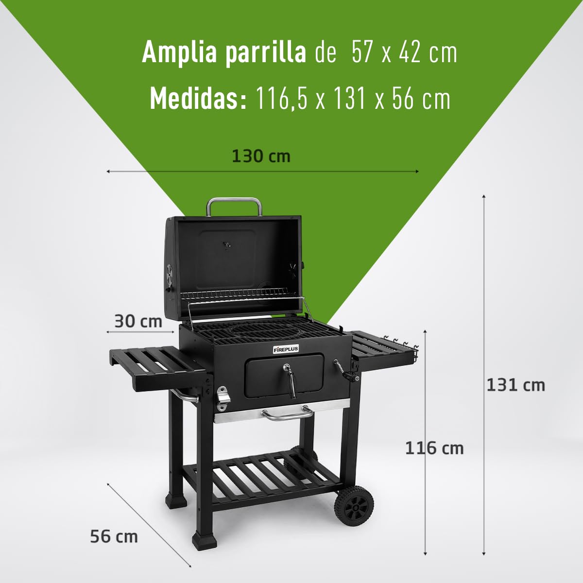 Amig Barbacoa de Carbón Portátil con Ruedas