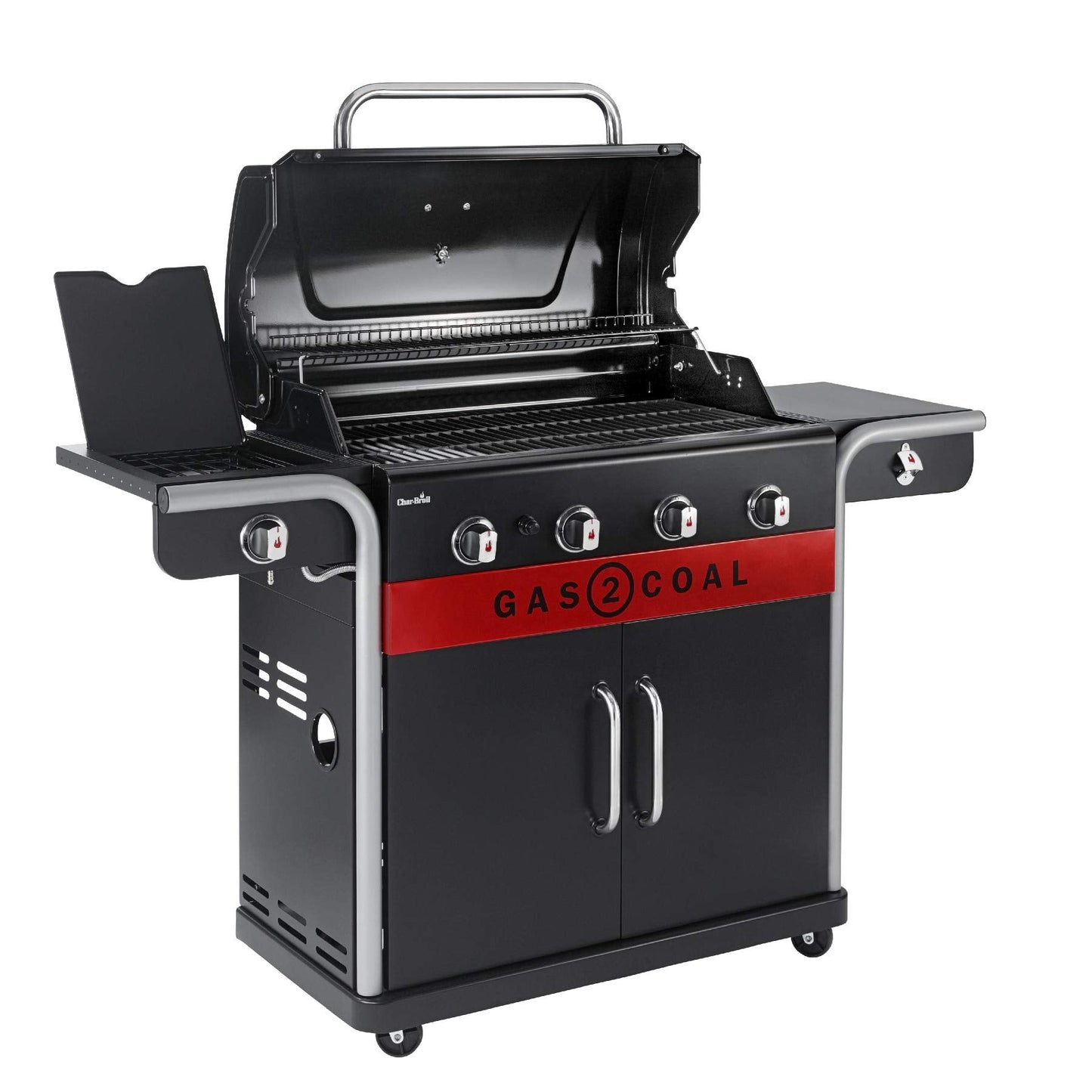 Char-Broil Gas2Coal 2.0 440 Barbacoa Híbrida de 4 Quemadores