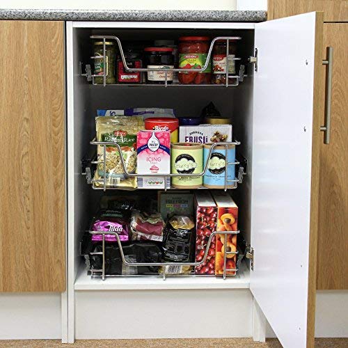 Kukoo Set de 6 Cestas Metálicas Extraíbles para Armarios de 50 cm
