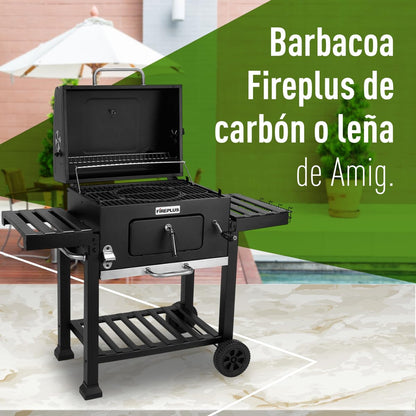 Amig Barbacoa de Carbón Portátil con Ruedas