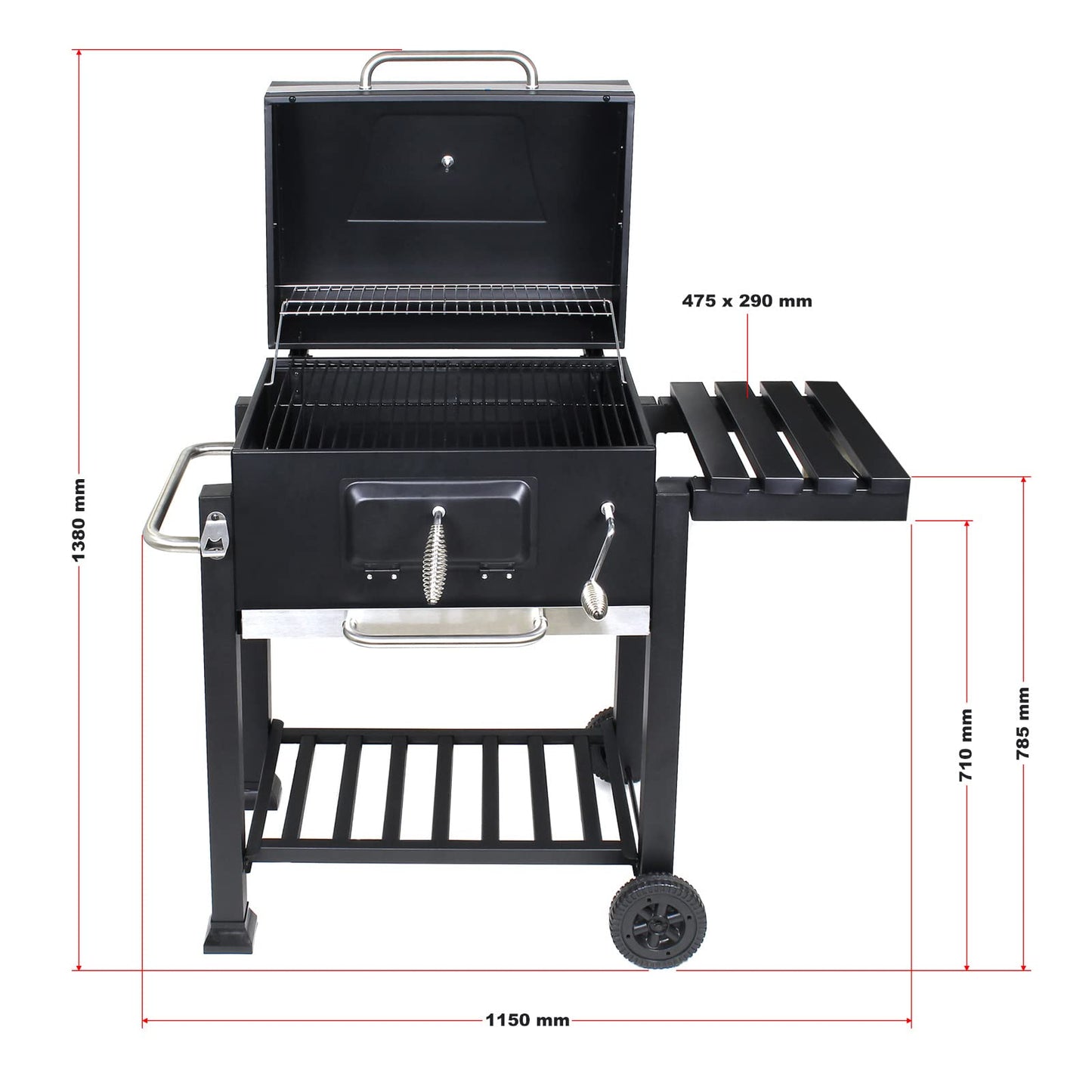 Wiltec Barbacoa de Carbón Móvil
