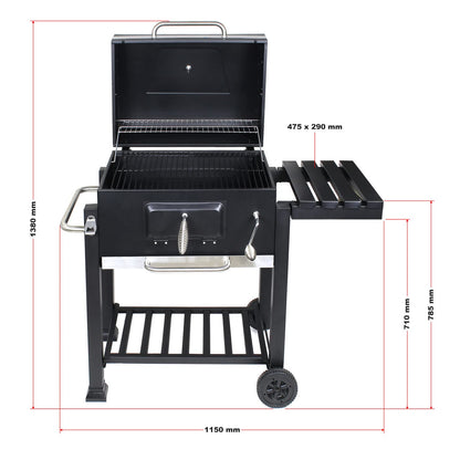 Wiltec Barbacoa de Carbón Móvil