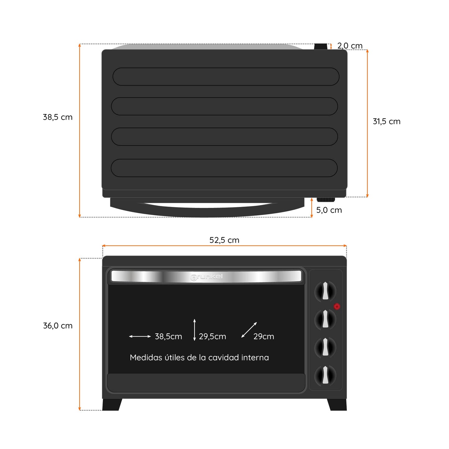 Grunkel HR-38N RM Horno Eléctrico