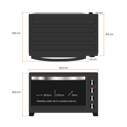 Grunkel HR-38N RM Horno Eléctrico