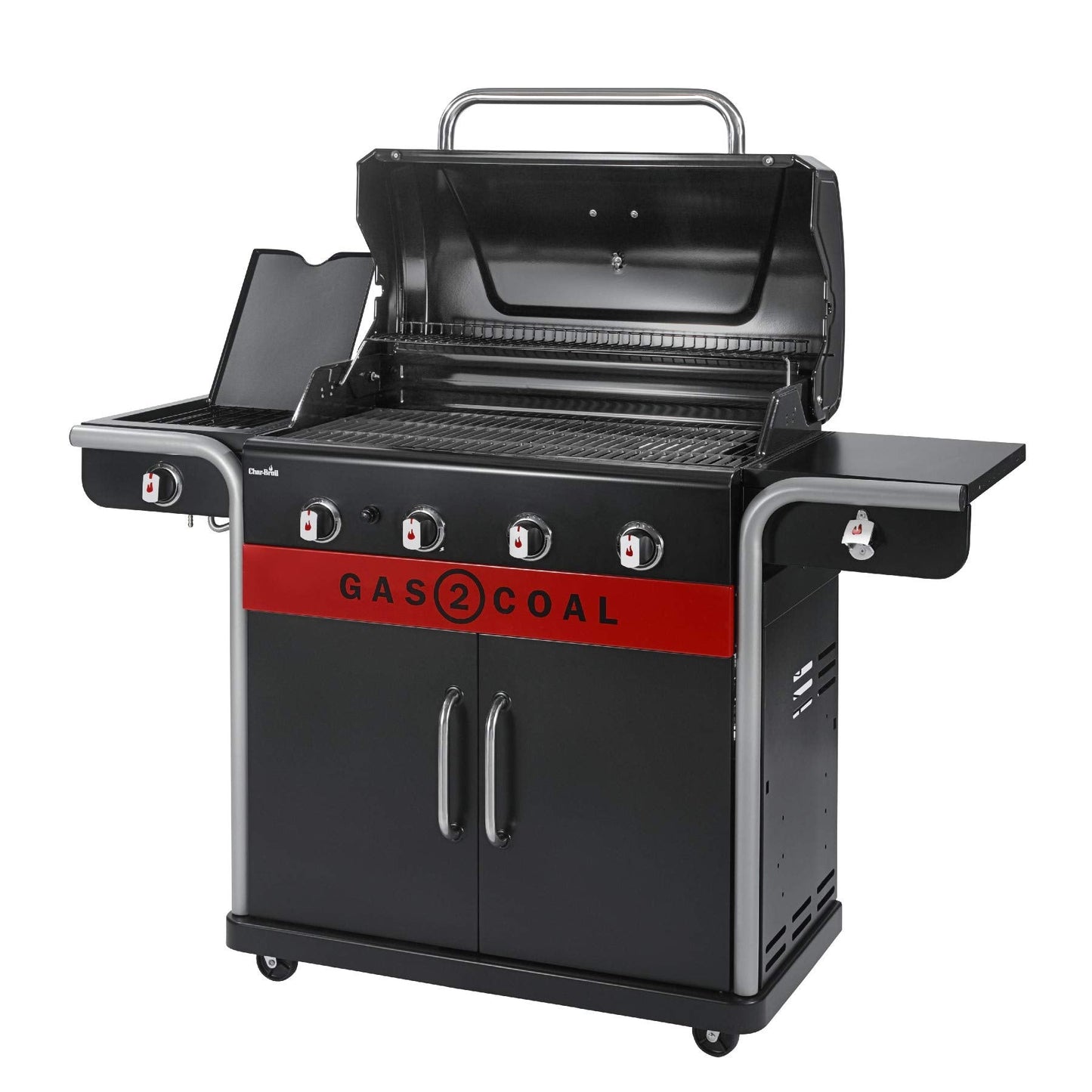 Char-Broil Gas2Coal 2.0 440 Barbacoa Híbrida de 4 Quemadores