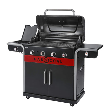 Char-Broil Gas2Coal 2.0 440 Barbacoa Híbrida de 4 Quemadores