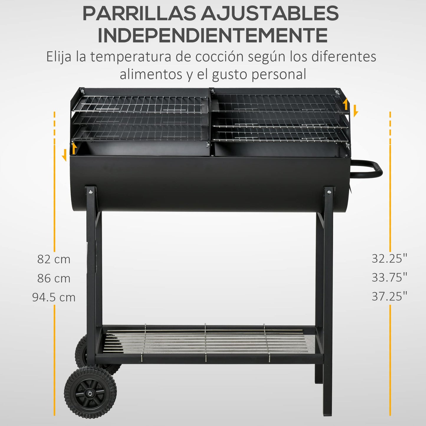 Outsunny Barbacoa de Carbón Portátil