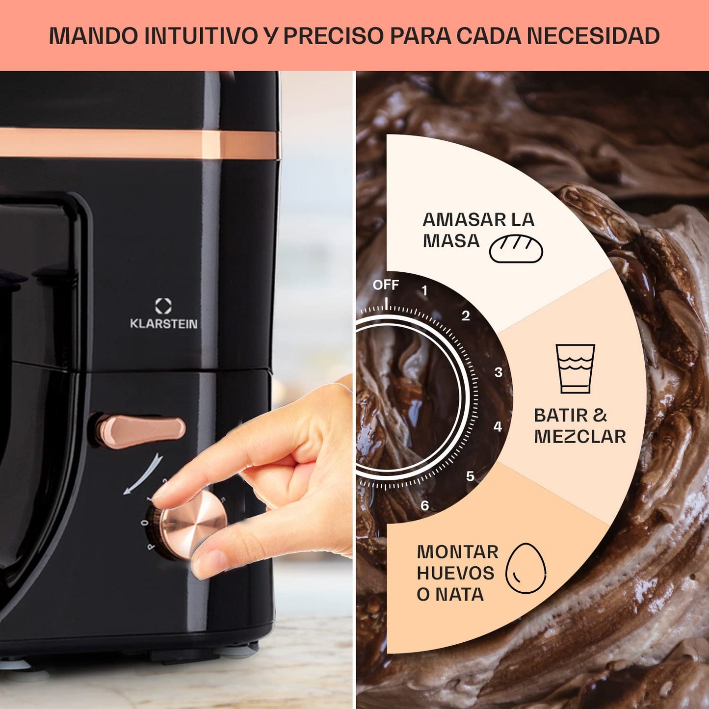 Klarstein batidora amasadora 1800W con bol 5L y licuadora 1,5L