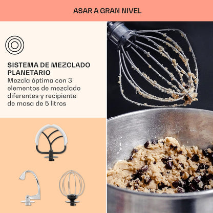 Klarstein batidora amasadora 1800W con bol 5L y licuadora 1,5L