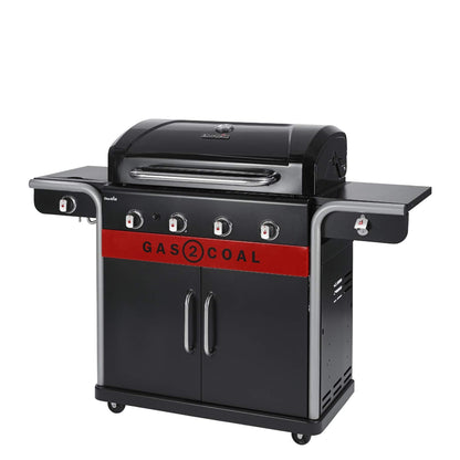 Char-Broil Gas2Coal 2.0 440 Barbacoa Híbrida de 4 Quemadores