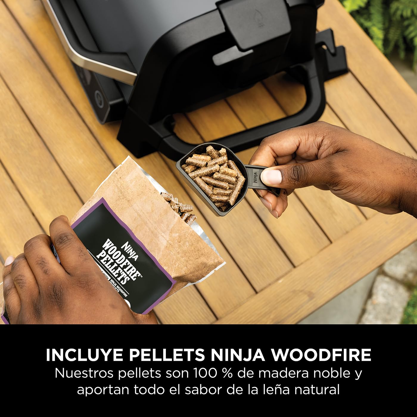 Ninja Woodfire Parrilla Eléctrica Exterior 7 en 1