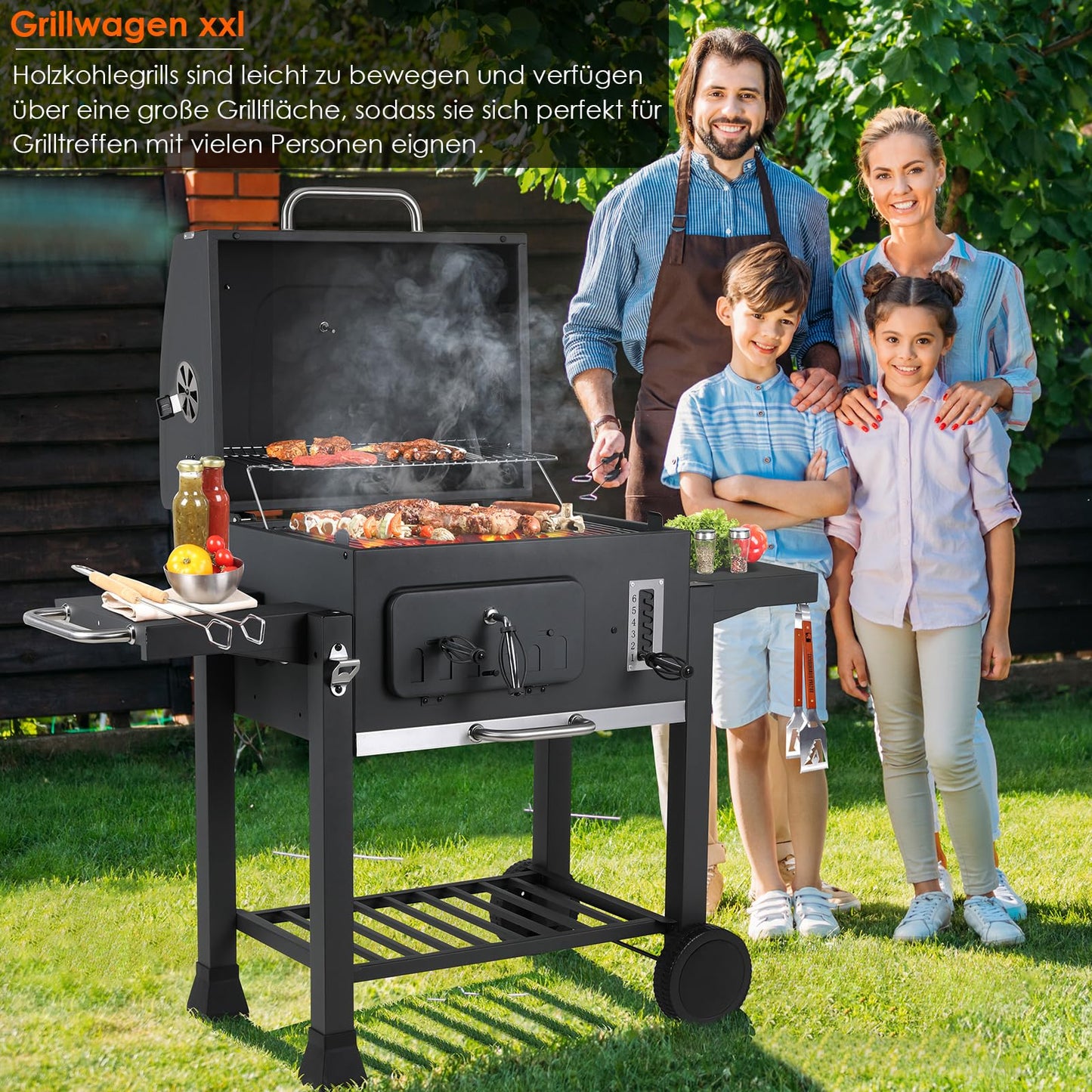 TLSUNNY Barbacoa de Carbón XXL
