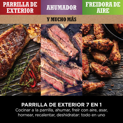 Ninja Woodfire Parrilla Eléctrica Exterior 7 en 1