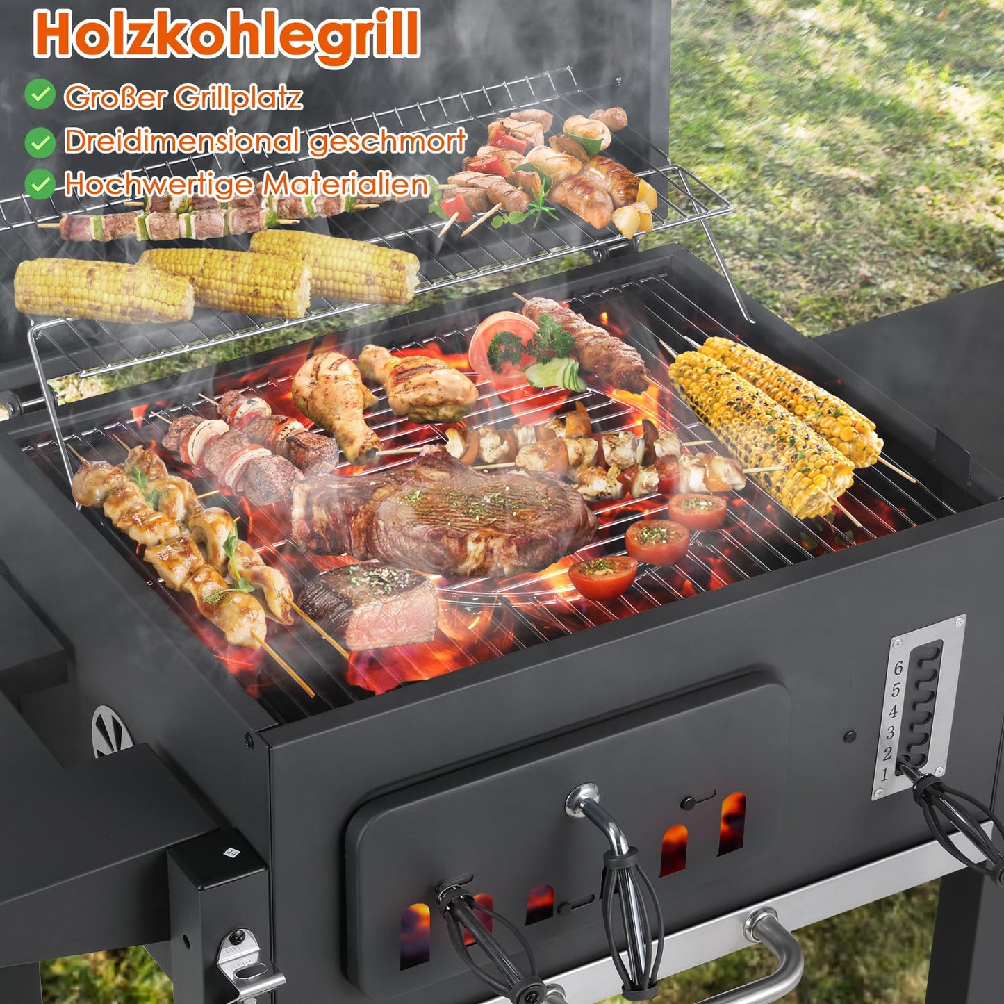 TLSUNNY Barbacoa de Carbón XXL